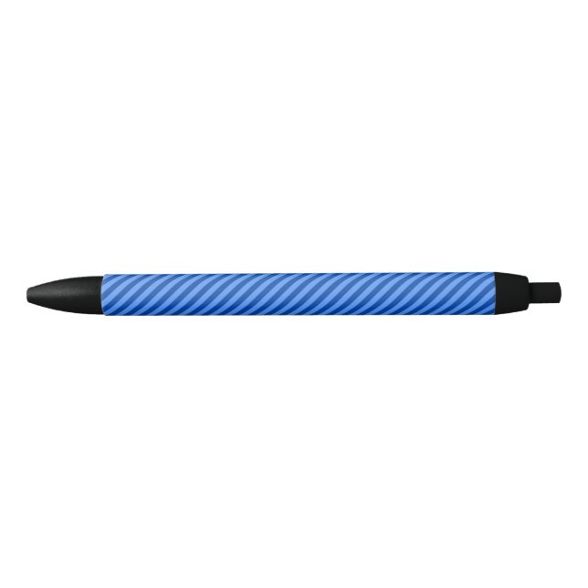 Dark Blue and Lighter Blue Stripes Pattern Pen (Front)