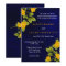 Dark Blue and Marigold Yellow Rose Wedding