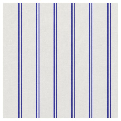 Dark Blue and Mint Cream Lines/Stripes Pattern Fabric