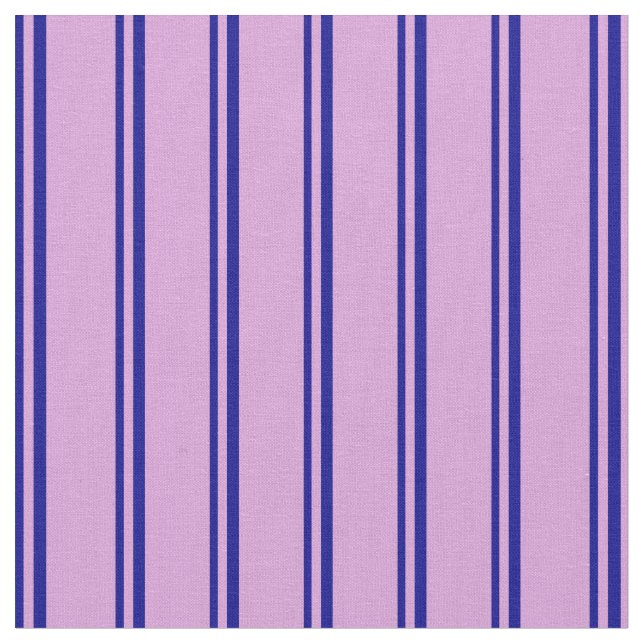 Dark Blue and Plum Colored Stripes Fabric (Close Up)