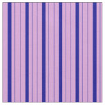 [ Thumbnail: Dark Blue and Plum Stripes Pattern Fabric ]