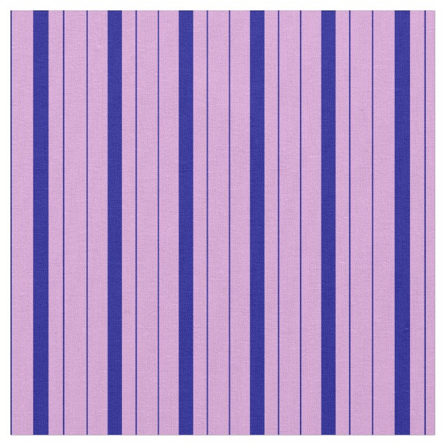 Dark Blue and Plum Stripes Pattern Fabric (Close Up)