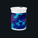 Dark Blue and Purple Camouflage Pitcher<br><div class="desc">Blue and purple camouflage pattern image on this product View all my shops here http://bit.ly/SandyspiderStores ****** Contact me at admin@giftsyoutreasure.com ******* PLEASE NOTE: All "Other designs you may like", "Add an Essential Accessory". "Zazzle Inspirations" and "Reviews" below and above are from other shopkeepers. If is states "Collection" then that is...</div>