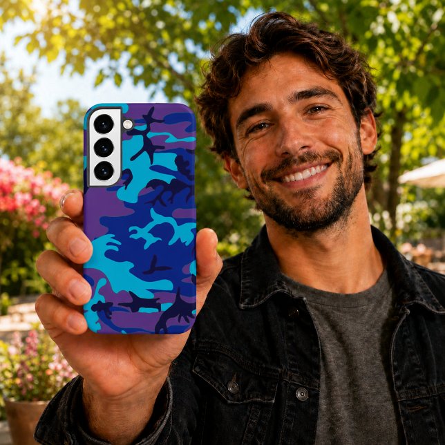 Dark Blue and Purple Camouflage Samsung Galaxy Case (Dark Blue and Purple Camouflage Samsung Galaxy Case)