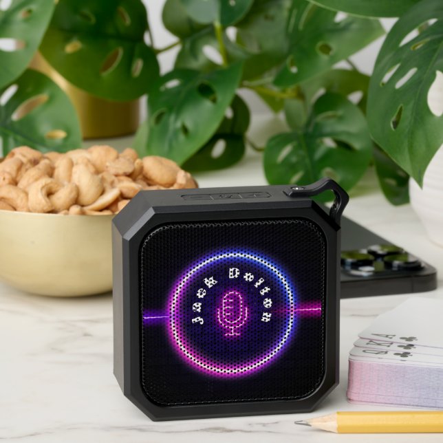 Dark Blue and Purple Name Bluetooth Speaker (Insitu(Table))