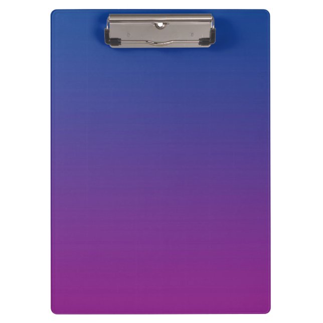 “Dark Blue And Purple Ombre” Clipboard (Front)