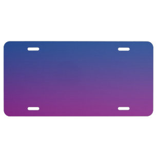 “Dark Blue And Purple Ombre” License Plate
