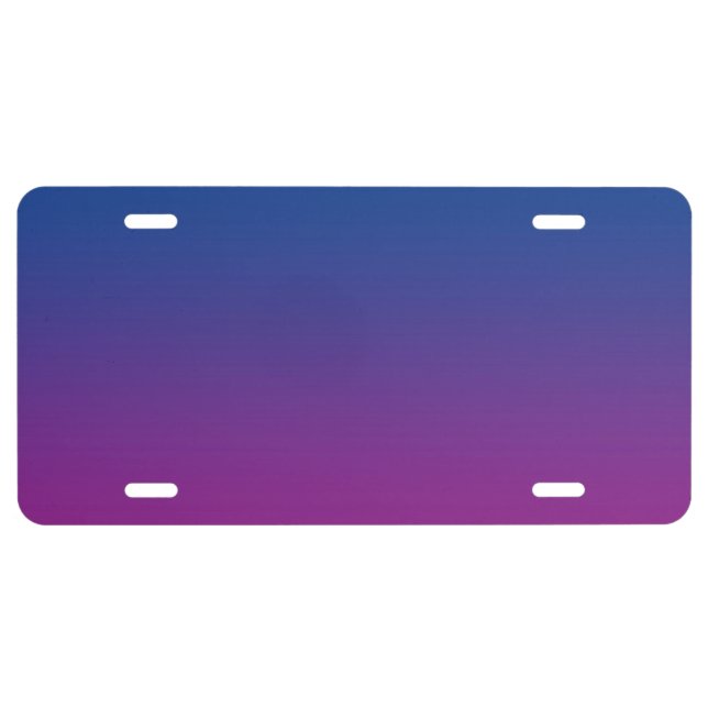 “Dark Blue And Purple Ombre” License Plate (Front)