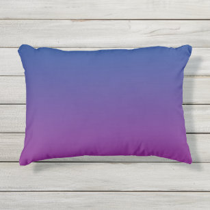 Dark Blue And Purple Ombre Outdoor Pillow