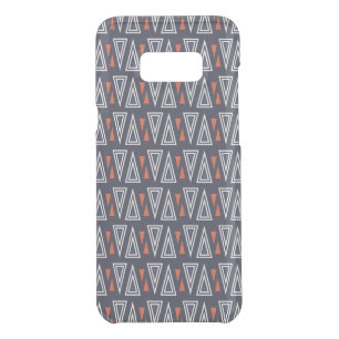 Dark Blue and Red Geometric Triangles Pattern Uncommon Samsung Galaxy S8+ Case