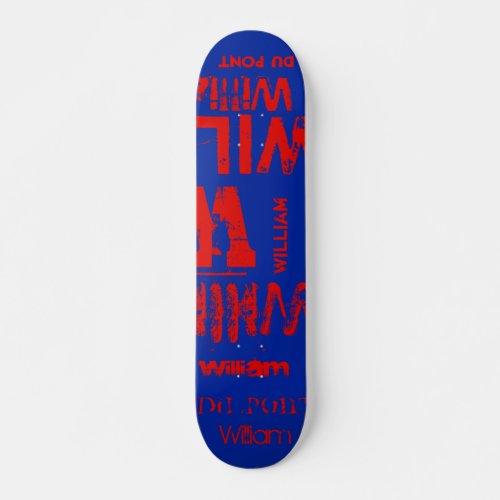 Dark Blue and Red Typography Word Cloud Skateboard