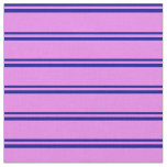 [ Thumbnail: Dark Blue and Violet Colored Lines Fabric ]