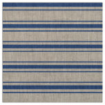 Dark Blue and White Mattress Ticking Narrow Stripe Fabric