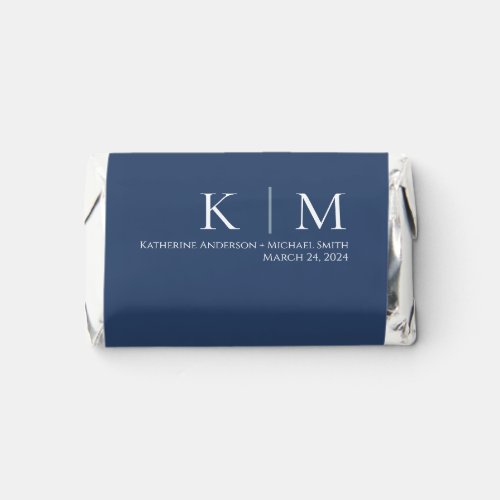 Dark Blue and White_Monogram_Wedding_ Hersheys Miniatures