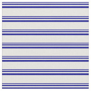 Dark Blue and White Striped Pattern Fabric