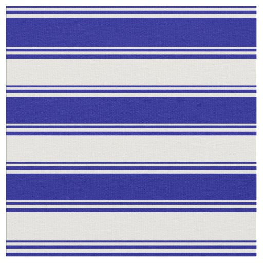 Dark Blue and White Stripes Fabric