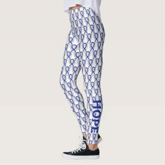 Dark Blue Awareness Ribbon Angel Custom Leggings