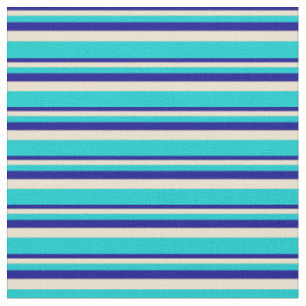 Dark Blue, Beige, and Dark Turquoise Colored Fabric