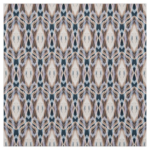 dark blue beige art Deco geometric Fabric