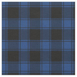 Dark Blue & Black Buffalo Plaid Fabric
