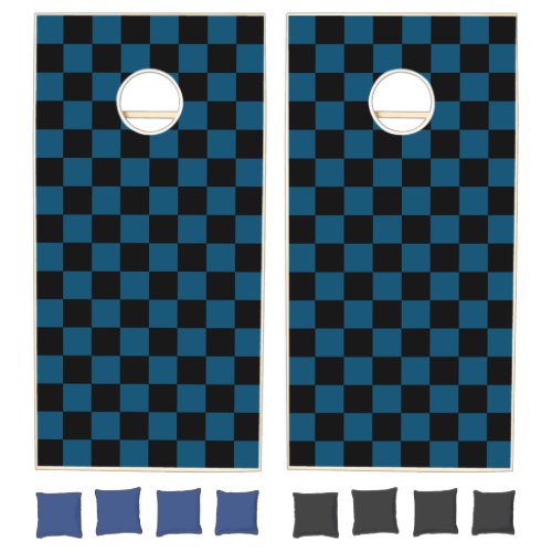 Dark Blue & Black Checker
