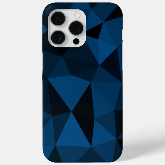 Dark blue black geometric mesh pattern Case-Mate iPhone case (Back)