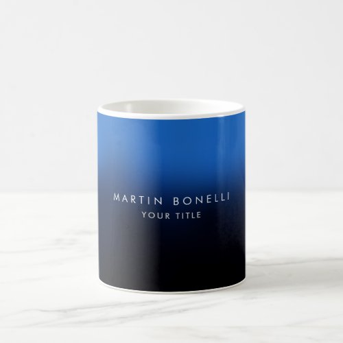 Dark Blue Black Modern Minimalist Plain Coffee Mug