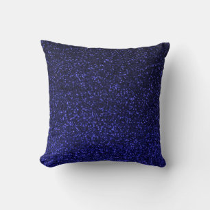 Dark blue black sparkly glitter pillow