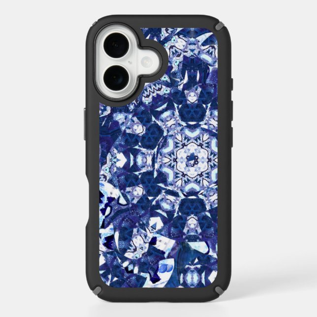  Dark blue broken kaleidoscope  Speck iPhone Case (Front)