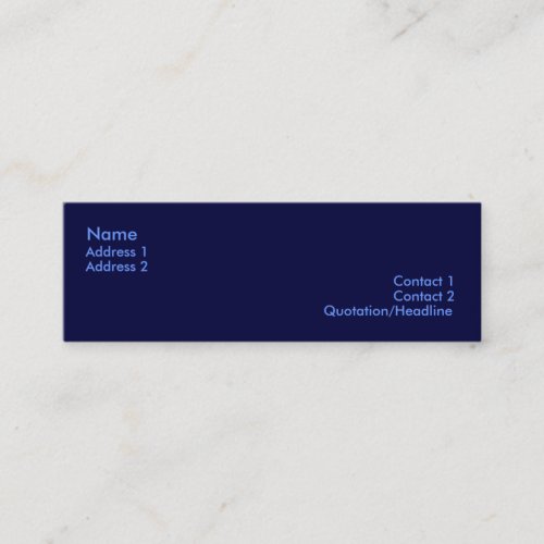 Dark Blue Business Card
