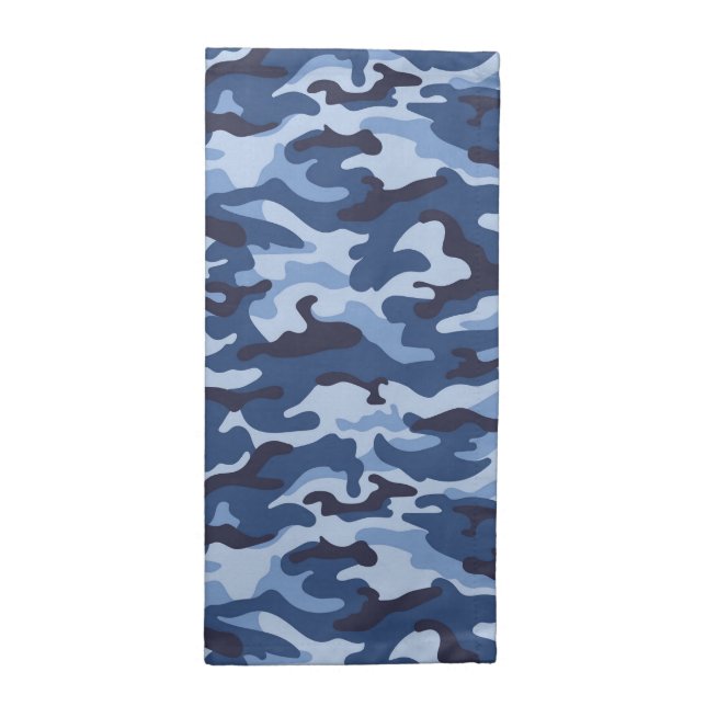 Dark Blue Camouflage Pattern Cloth Napkin (Half Fold)