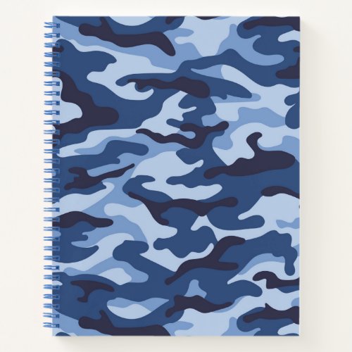 Dark Blue Camouflage Pattern Notebook