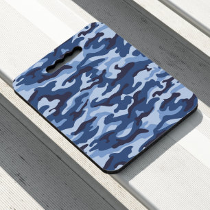 Dark Blue Camouflage Pattern Seat Cushion