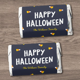 Dark Blue Candy Corn Pattern Happy Halloween Hershey's Miniatures