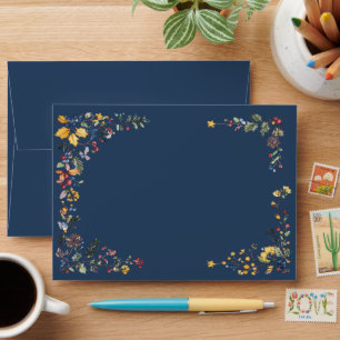 Dark Blue  Christmas Corporate Party Matching  Envelope