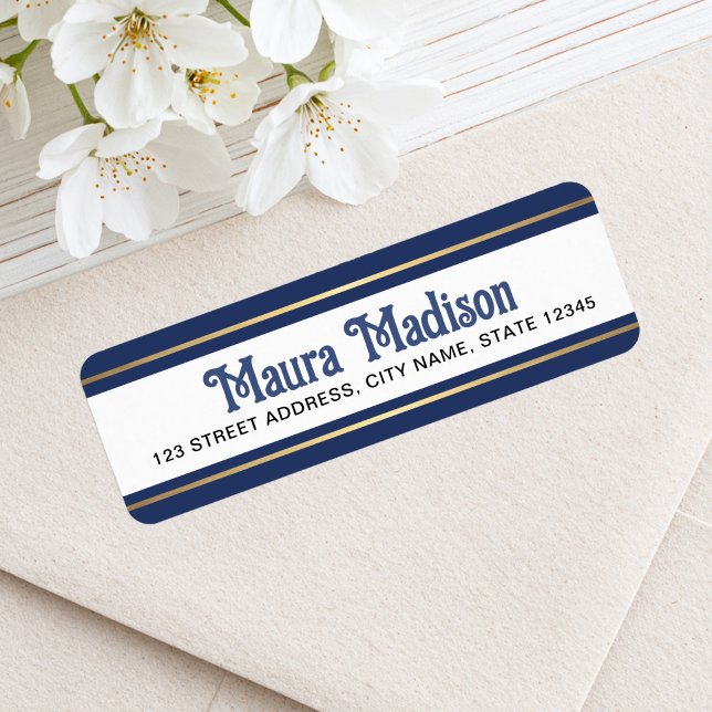 Dark blue Christmas holiday return address Label (Dark blue Christmas holiday return address Label)