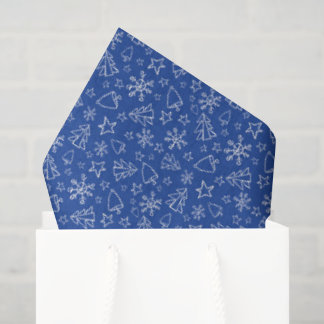 Dark blue Christmas Tissue paper