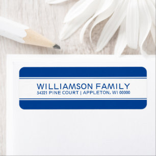 Dark Blue Classic Family or Business Label