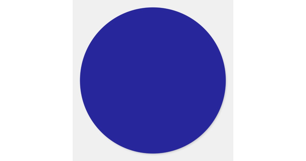 Dark Blue Classic Round Sticker | Zazzle