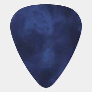 Dark blue clouds guitar pick