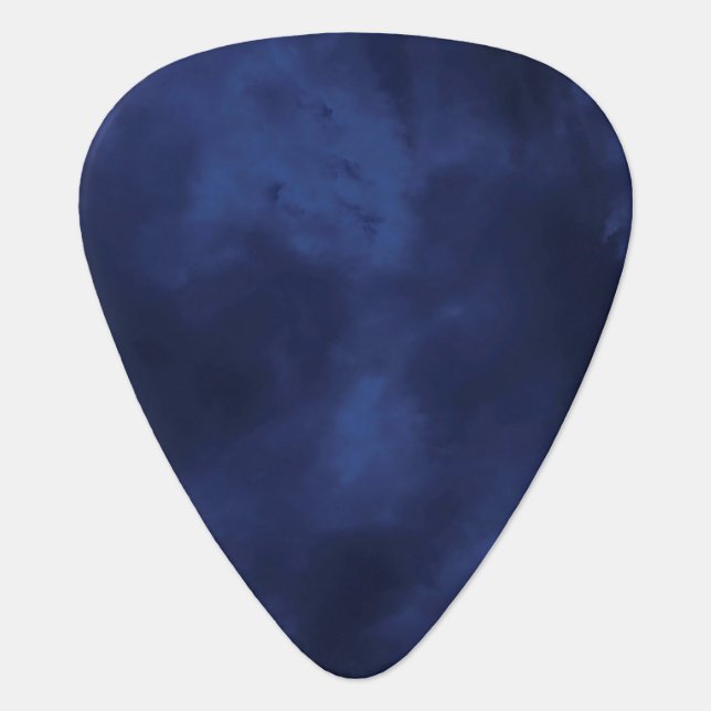 Dark blue clouds guitar pick (Front)