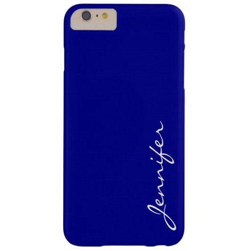 Dark blue color background barely there iPhone 6 plus case