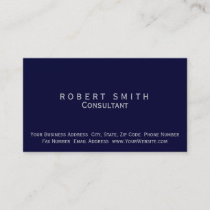 Dark Blue Consultant Business Card