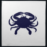 Dark Blue Crab Napkin<br><div class="desc">Dark blue silhouette shape of a crab from a vintage image.</div>