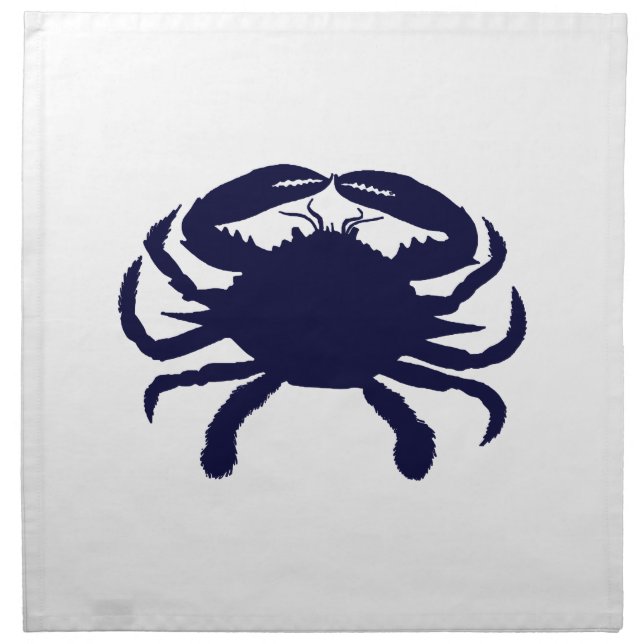 Dark Blue Crab Napkin (Front)