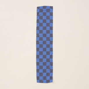 Dark Blue Croatian Checkerboard Pattern Scarf