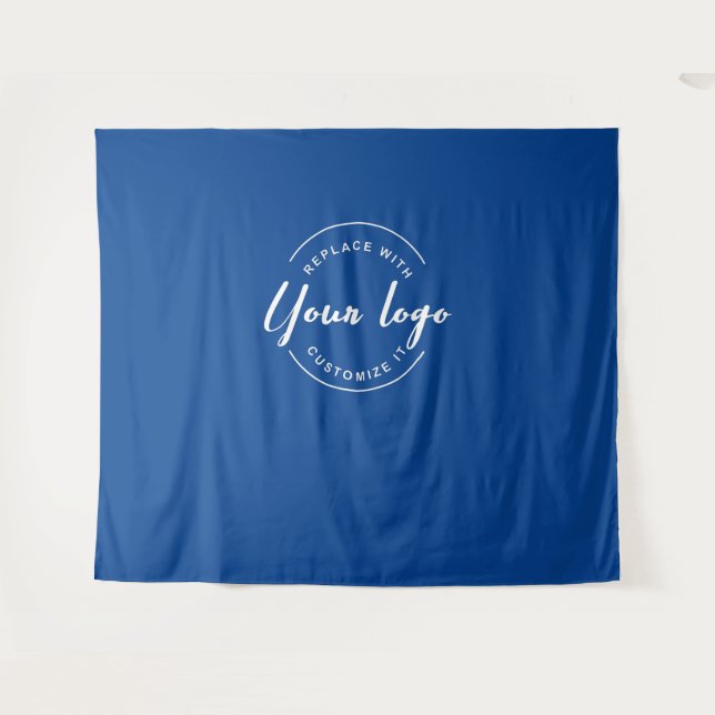Dark blue Custom Logo backdrop Company branding (Front (Horizontal))