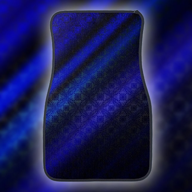 Dark Blue Damask Car Floor Mat (Creator Uploaded)