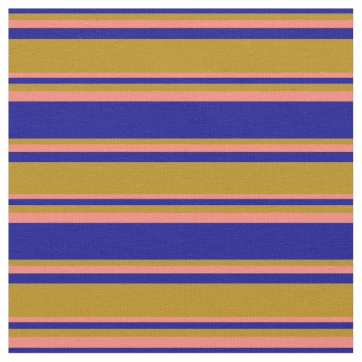 Dark Blue, Dark Goldenrod, and Salmon Colored Fabric