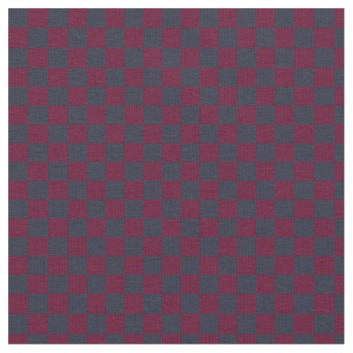 Dark Blue Dark Magenta Checks Fabric